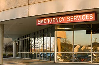 Hospital emergency room entrance