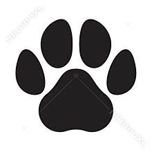 Paw logo cat dog animal pet vector footprint icon