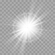 Light rays flash sun star radiance shine effect