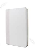 White Hardcover Book Isolated on White