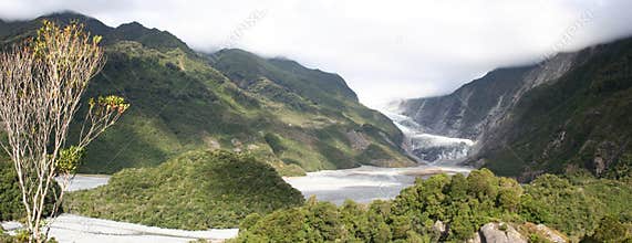 Panorama - Franz Josef glacier, New Zealand