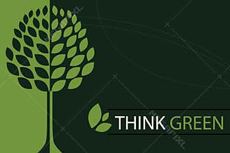 Think green concept background - vector