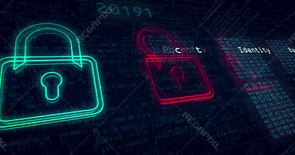 Cyber security loop animation