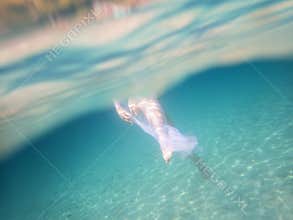 Ballerina in the sea