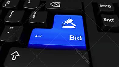 529. Bid Round Motion On Computer Keyboard Button.