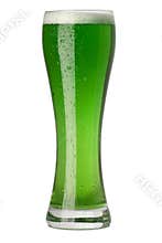 Glass of green beer