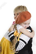 Mother and affectionate daughter.