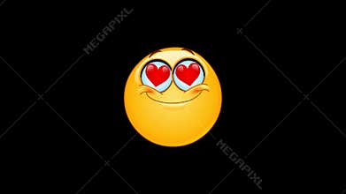 In love emoticon animation