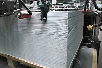 Industrial Printing Press in a Commercial Print Facility