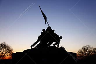 Iwo Jima Memorial Before Sunrise