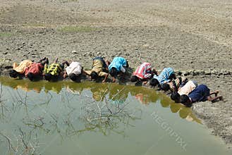 Water crisis in Sundarban-India.