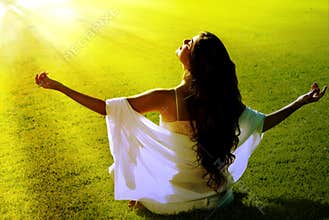 Meditation on a field in solar beams