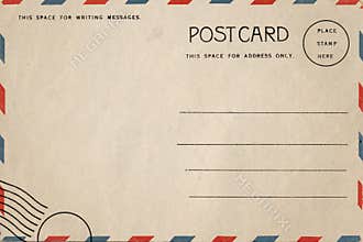 Back of vintage blank postcard.