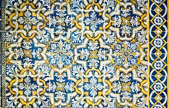 Vintage azulejos, traditional Portuguese tiles