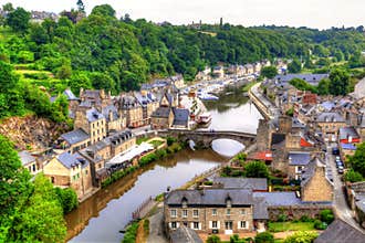 View of the historic town of Dinan