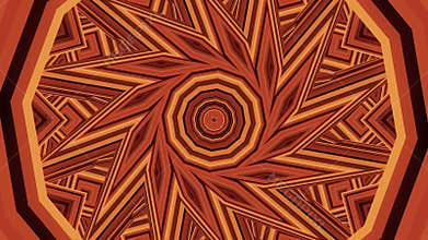 Colorful warm brown kaleidoscope seamless mandala fractal ornament for yoga