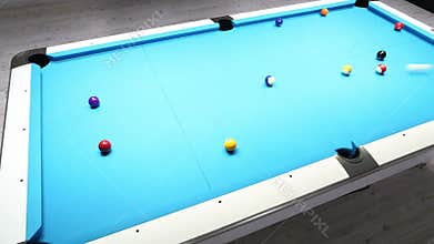 Pool billiards - Eight ball timelapse