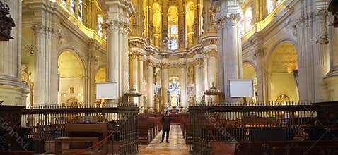 Cathedral of the Andalusian city of Malaga, Spain