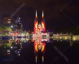 The popular Lights of Christmas at St Mary’s Cathedral, Sydney