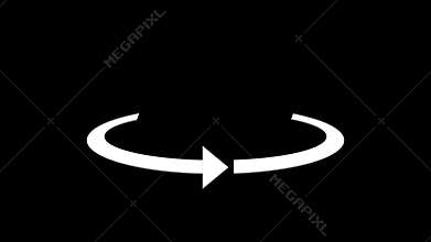 Icon 360Â° animation with optional luma matte. Alpha Luma Matte