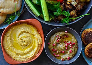 Middle Eastern Turkish vegetarian platter
