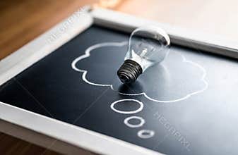 Intellectual property, new idea, psychology or brainstorm concept. Creativity, innovation and inspiration. Energy consumption.