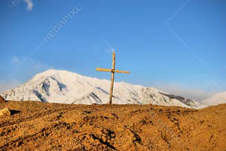 Cross and Mountain