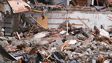 Destroyed the apartment building after the disaster.