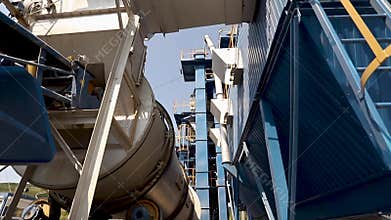 New asphalt plant. Asphalt mix is used for the constuction of roads, paverments and pakring lots