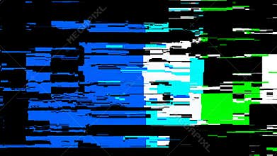 Modern computer technology failure digital databending noise glitch overlay or transition