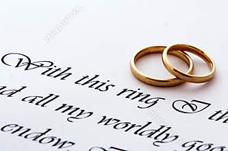 Wedding rings and vow