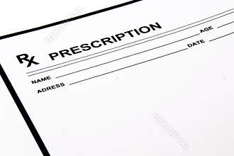 Blank prescription pad