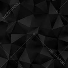 Abstract low poly triangle black texture background. Dark polygonal triangular mosaic template. EPS 10