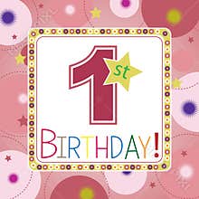 First birthday card