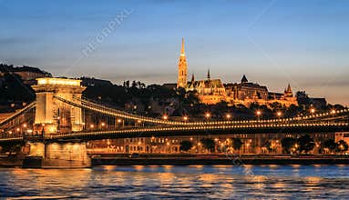 Buda Castle and the Danube.