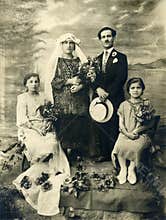 Original 1925 antique photo- Marriage