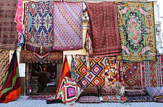 Turkish Traditional Carpets in Goreme, Nevsehir, Turkey