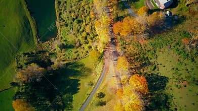 New England Sleepy Hollow Farm in autumn