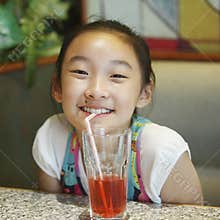 Chinese girl drink