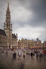 Brussels Grand Place with Tourists