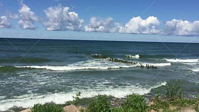 View of the Baltic Sea in Pionerskiy