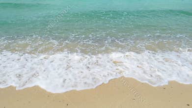 Beach ocean waves slow motion.
