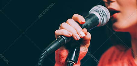 Singer microphone vocal talent music show recital