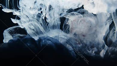 Abstract Ink flowing in water