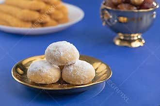 Sweet Eid El Fitr Cookies, Muslim Lesser Holiday Traditional Sweets