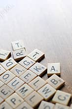 Letters on table