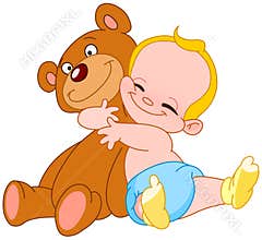 Baby hug bear