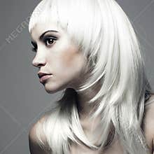Beautiful young woman with blond hair