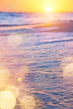 Art abstract sea summer Background; sunset over the beach