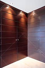 Stylish wooden doors of wardrobe furniture